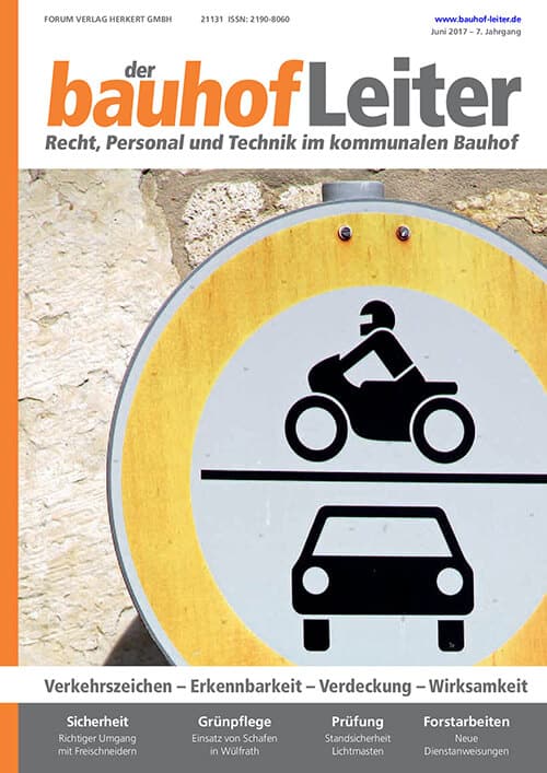 Juni 2017<br>Verkehrszeichen – Erkennbarkeit – Verdeckung – Wirksamkeit