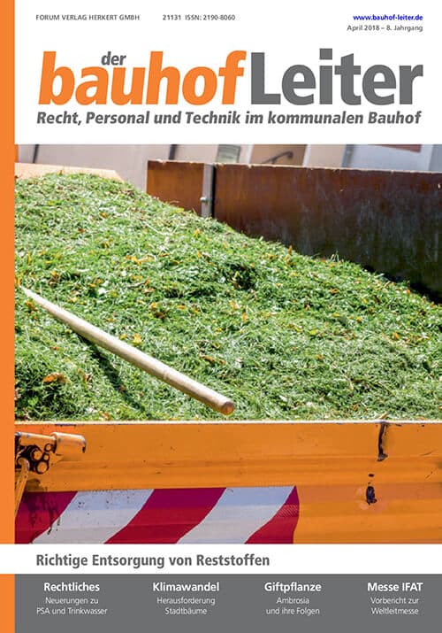 Ausgabe April 2018 Richtige Entsorgung von Reststoffen