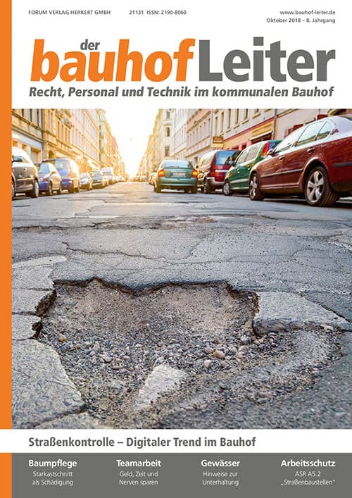 Ausgabe Oktober 2018 Straßenkontrolle – Digitaler Trend im Bauhof