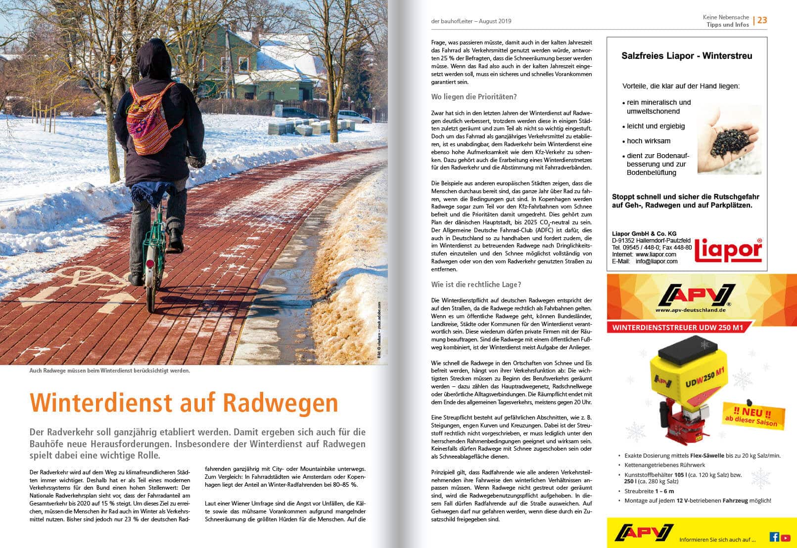 Winterdienst auf Radwegen 