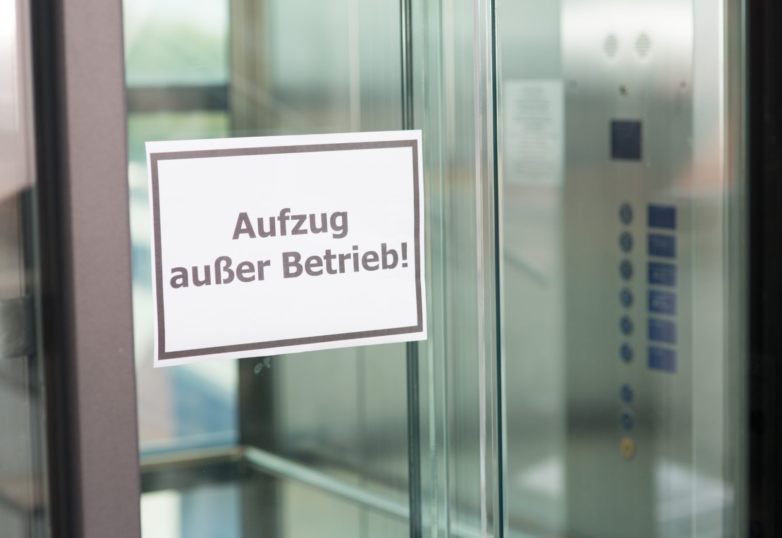 Aufzug Stilllegung droht